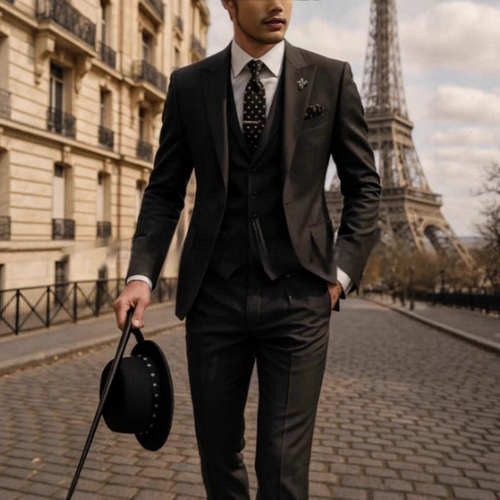 Grey Heritage Three-Piece Suit — For Timeless City Elegance