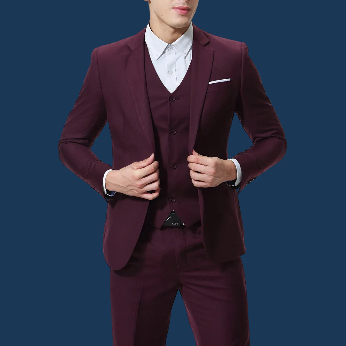 Black Executive Three-Piece Suit — For Business & Formal Wear