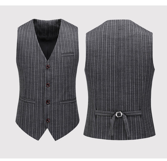 Blue Pinstripe Three-Piece Suit — For Formal & Wedding Wear