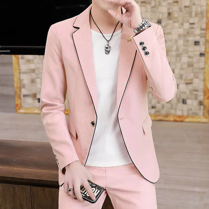 White Korean Slim Suit — For Stylish Event Wear