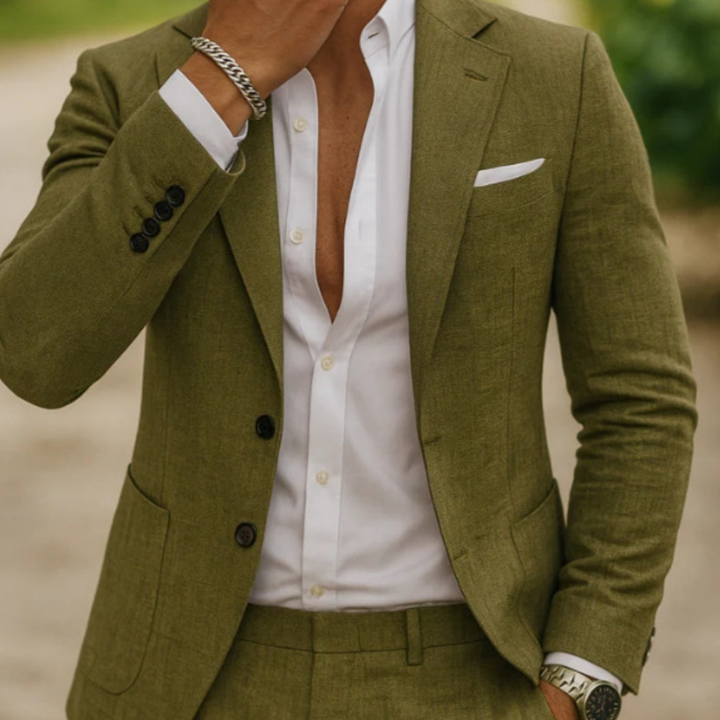 Olive Green Executive Suit — For Smart Casual & City