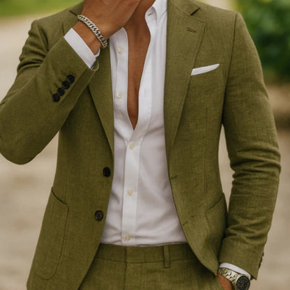 Olive Green Executive Suit — For Smart Casual & City