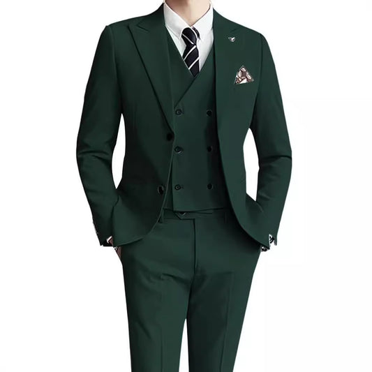 Champagne Executive Three-Piece Suit — For Business & Formal