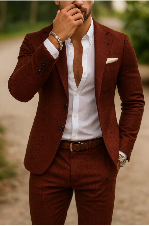 Olive Green Executive Suit — For Smart Casual & City