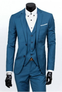 Sky Blue Slim Suit — Ideal for Weddings & Celebrations