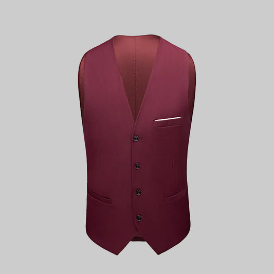 Burgundy Tuxedo Suit — For Weddings & Evening Events