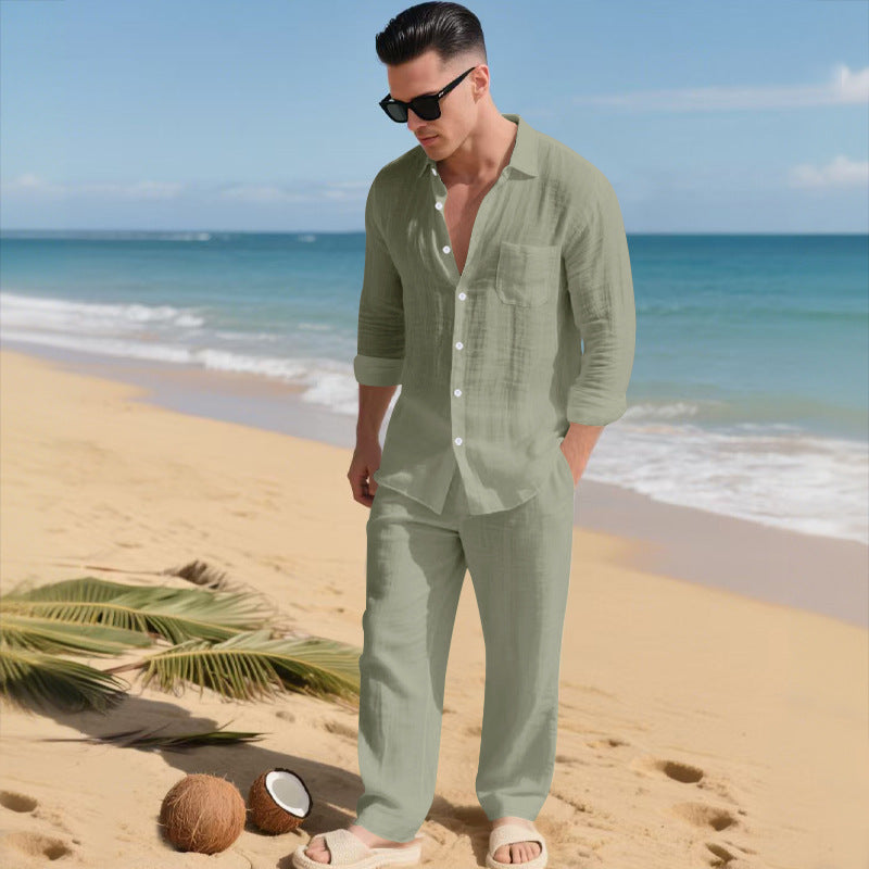 Resort Edition Loose-Fit Shirt & Pants Set