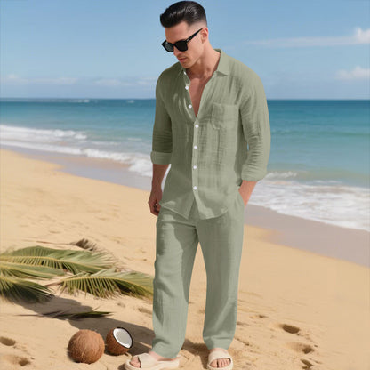 Resort Edition Loose-Fit Shirt & Pants Set