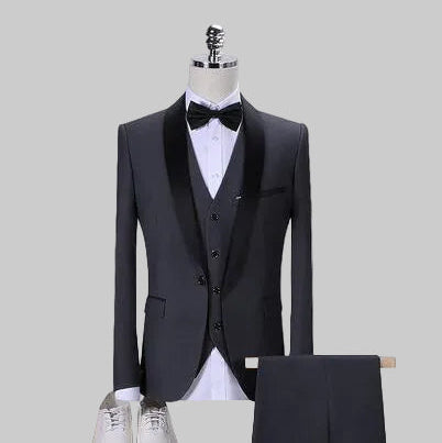 Burgundy Tuxedo Suit — For Weddings & Evening Events