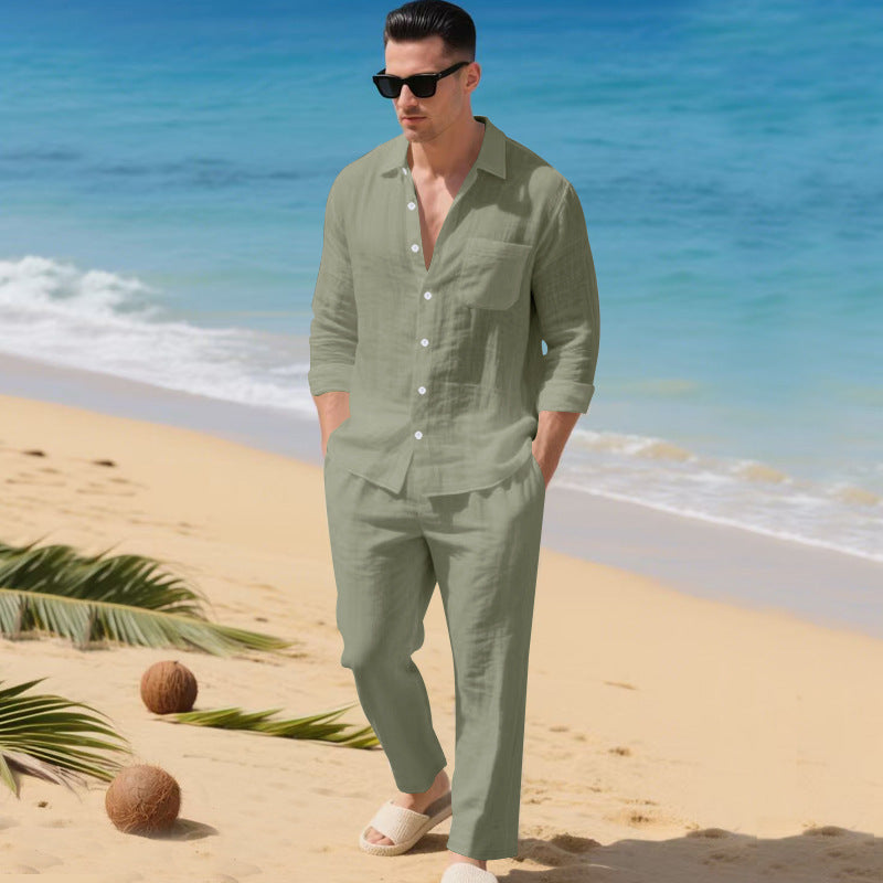 Resort Edition Loose-Fit Shirt & Pants Set