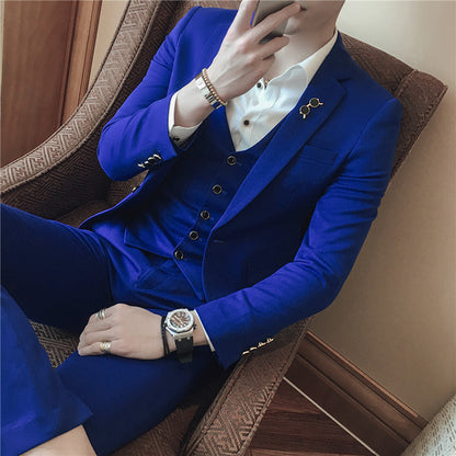 Grey Slim Three-Piece Suit — Ideal for Business & Formal Wear