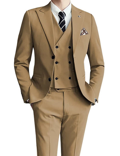 Champagne Executive Three-Piece Suit — For Business & Formal
