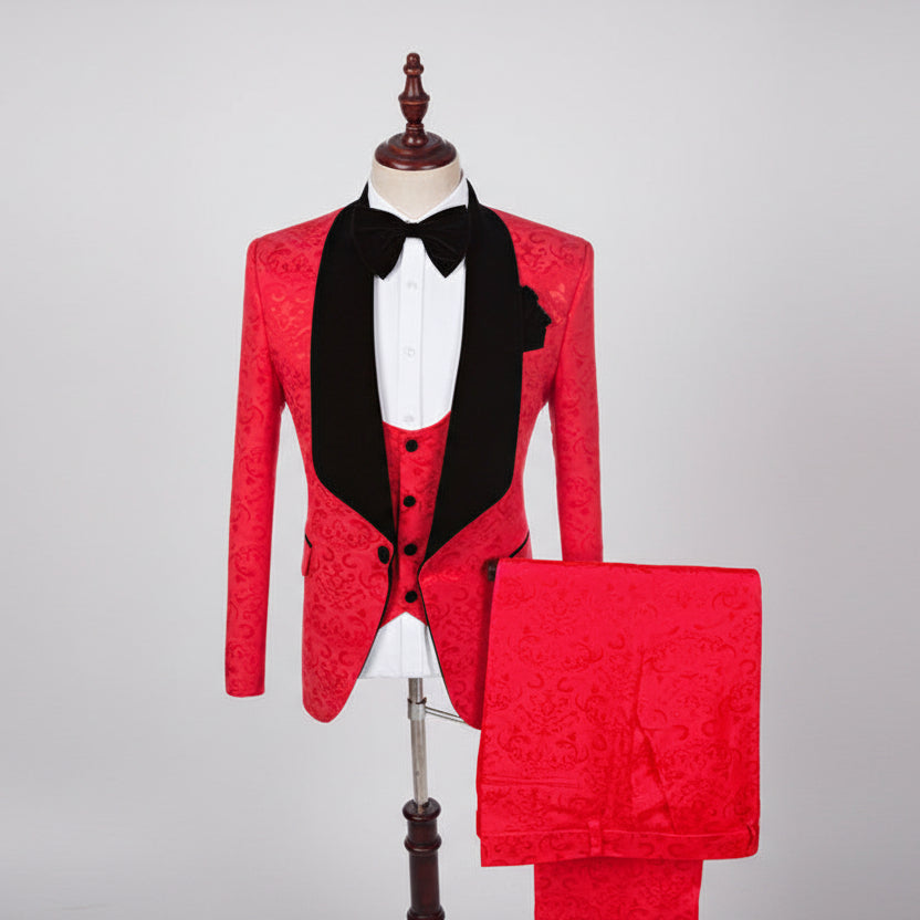 Red Statement Tuxedo — For Weddings & Special Events
