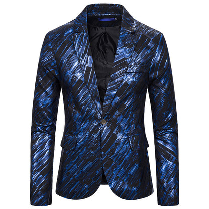 Printed Single-Breasted Suit — For Stylish Event Wear