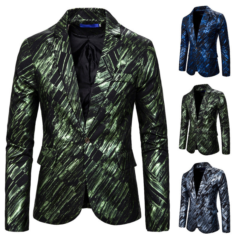 Printed Single-Breasted Suit — For Stylish Event Wear