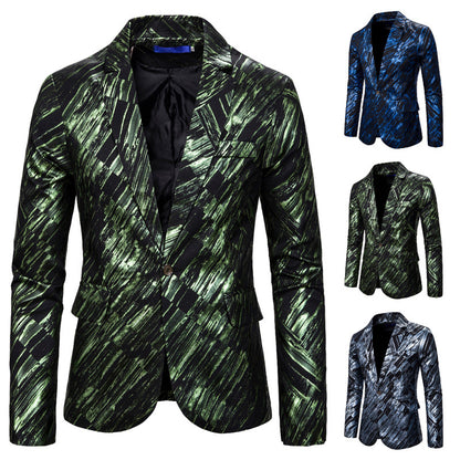 Printed Single-Breasted Suit — For Stylish Event Wear