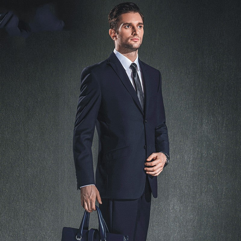 Dark Navy Executive Suit — Ideal for Business & Office Wear