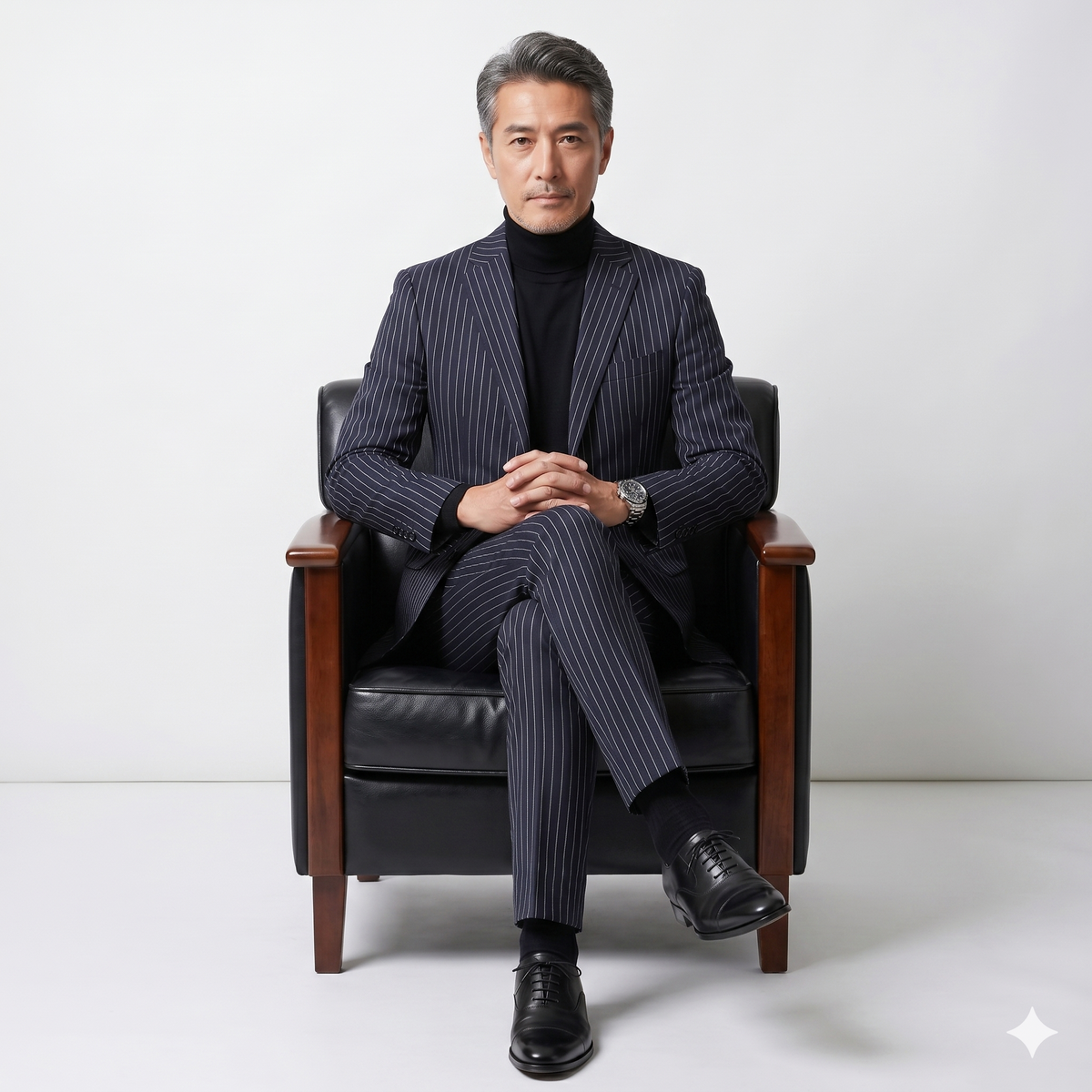 Four Seaons Black Pinstripe Jacket — for Business Professionals