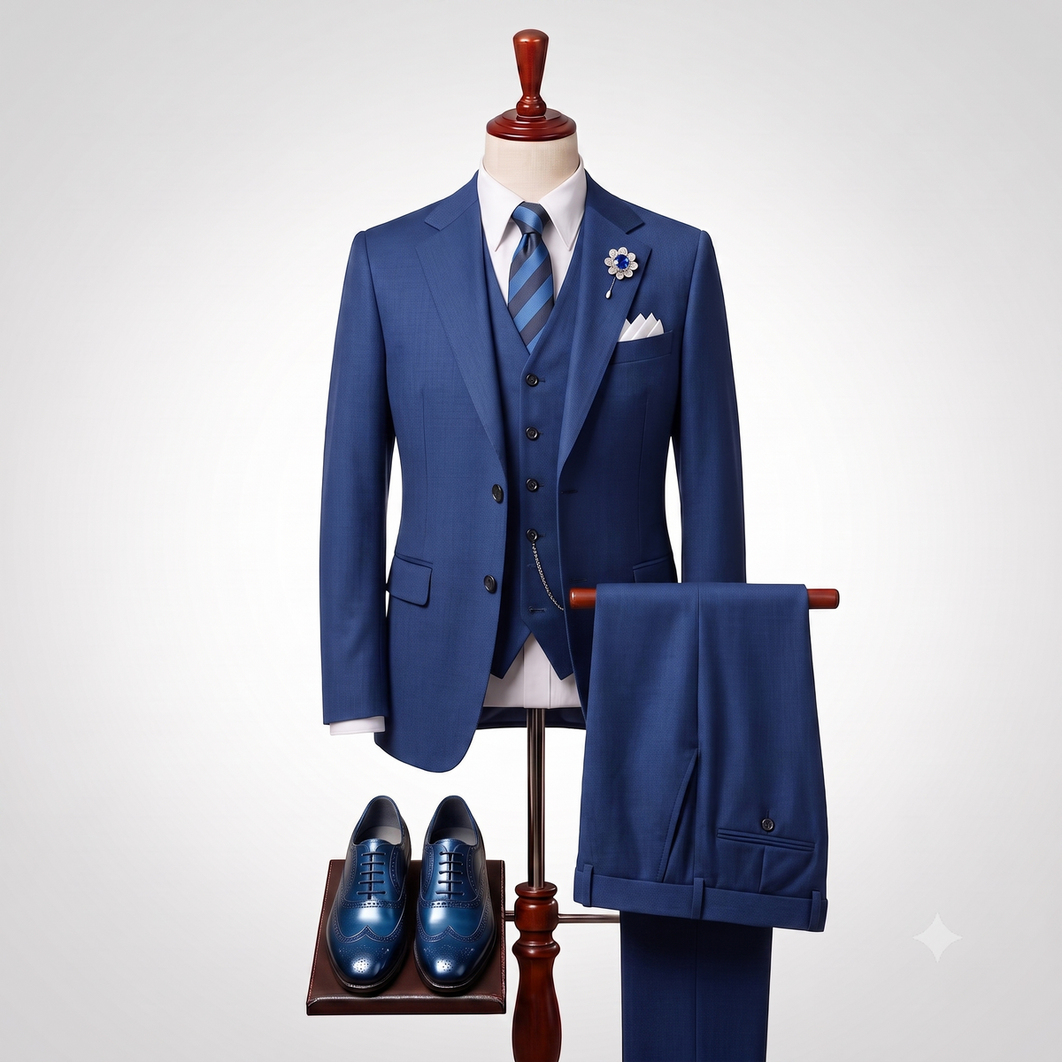 Brown Heritage Three-Piece Suit — For Timeless Elegance