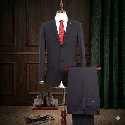 Black Executive Suit — Ideal for Business & Formal Meetings