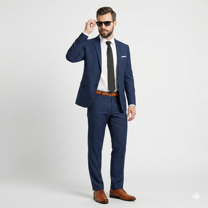 Solid Navy Suit — Corporate Events