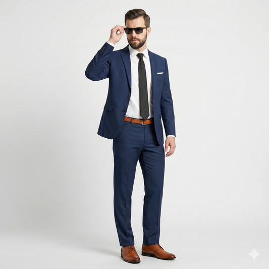 Solid Navy Suit — Corporate Events