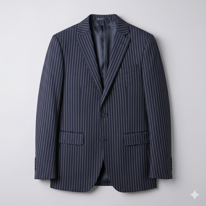 Four Seaons Black Pinstripe Jacket — for Business Professionals