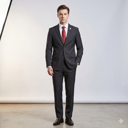 Black Executive Suit — Ideal for Business & Formal Meetings