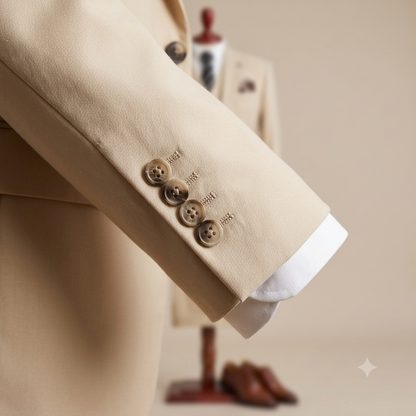 Champagne Executive Three-Piece Suit — For Business & Formal