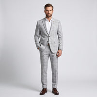 The Bergamo — Grey Windowpane Blazer
