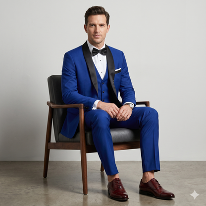 Royal Blue Tuxedo — Ideal for Grooms & Special Events
