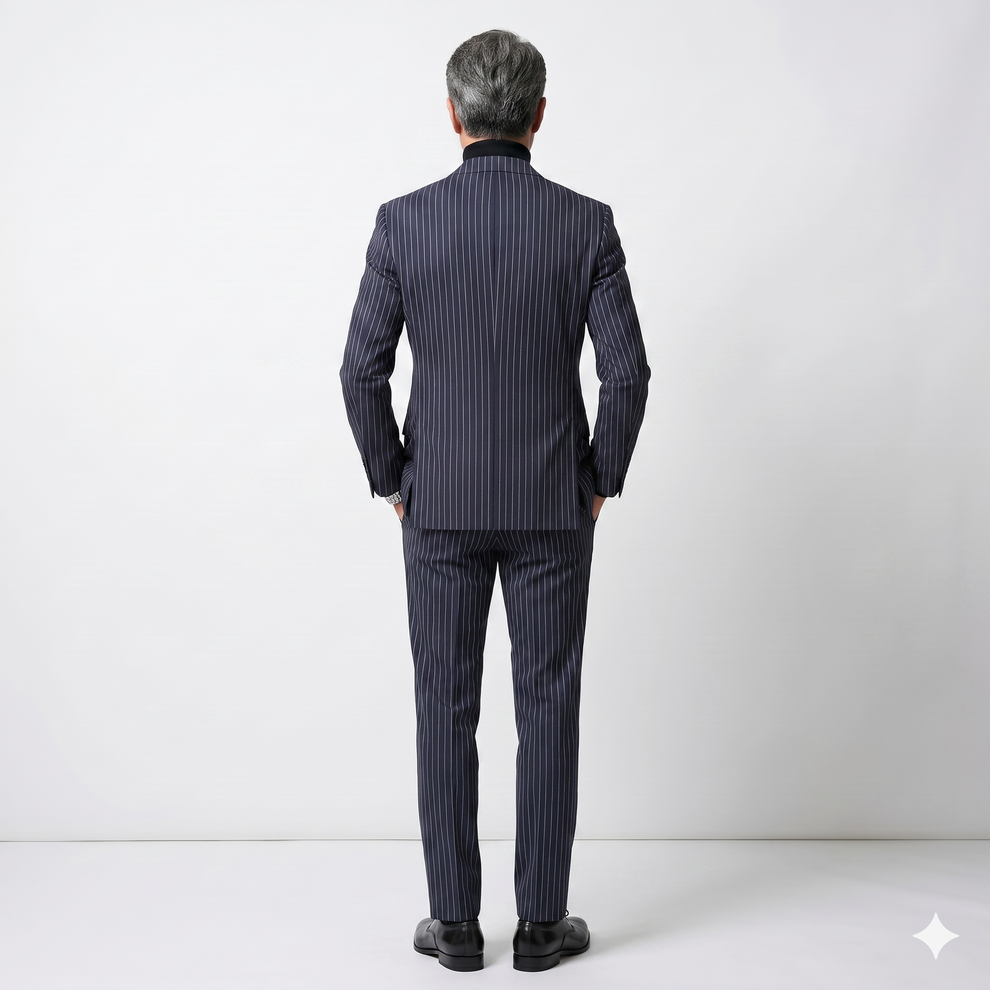 Four Seaons Black Pinstripe Jacket — for Business Professionals
