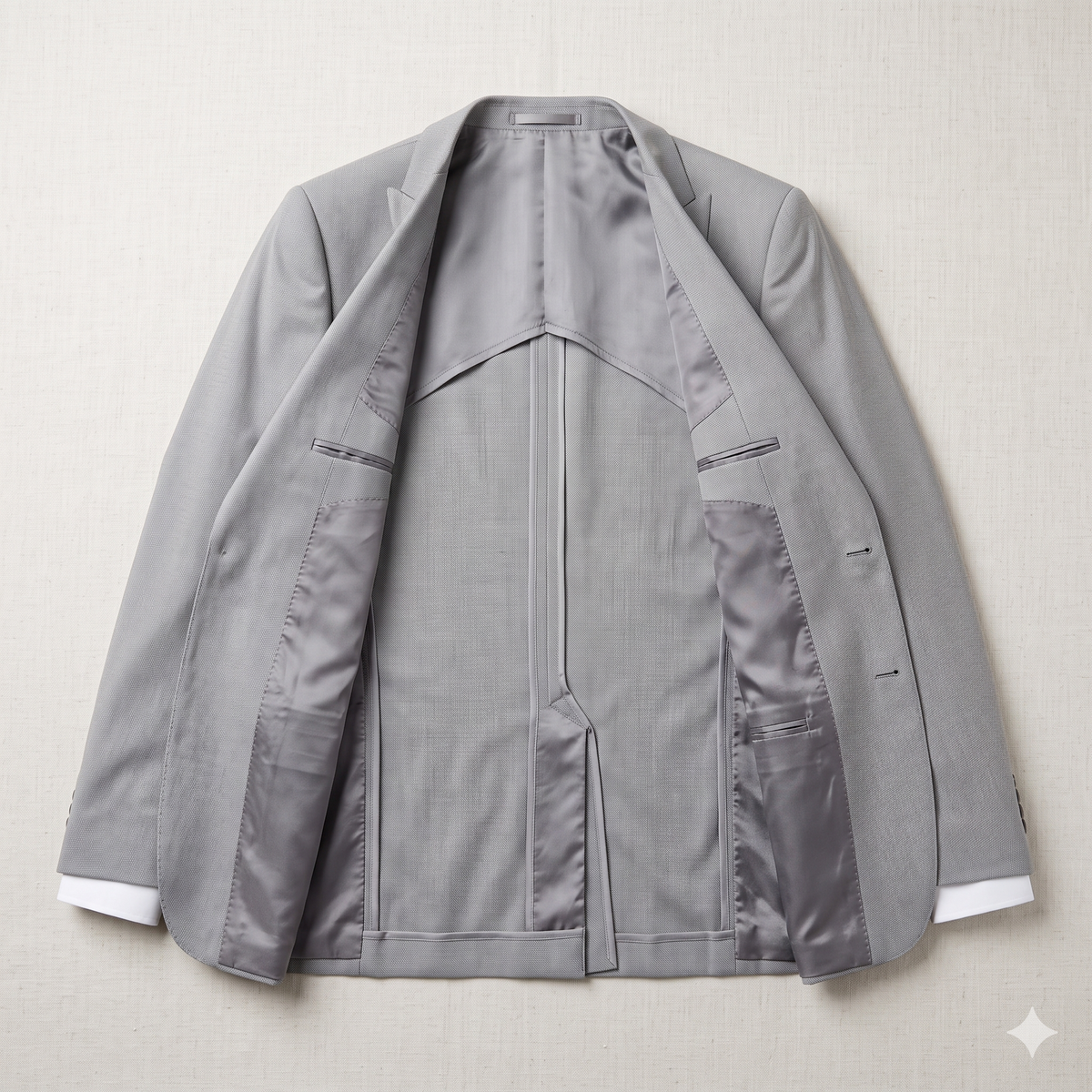 Gray blazer on a light gray background