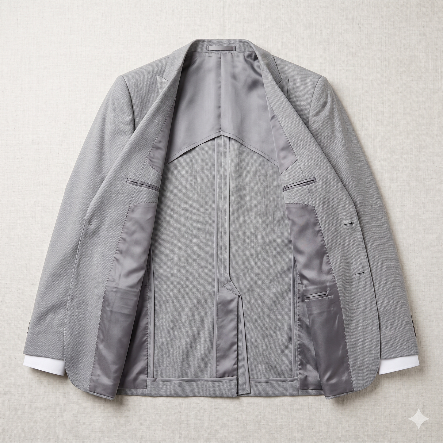 Gray blazer on a light gray background
