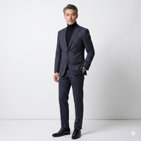 Four Seaons Black Pinstripe Jacket — for Business Professionals