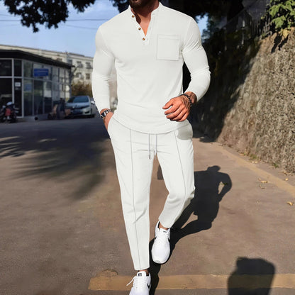 Cream Knit Two-Piece Set — For Smart Casual & City Wear