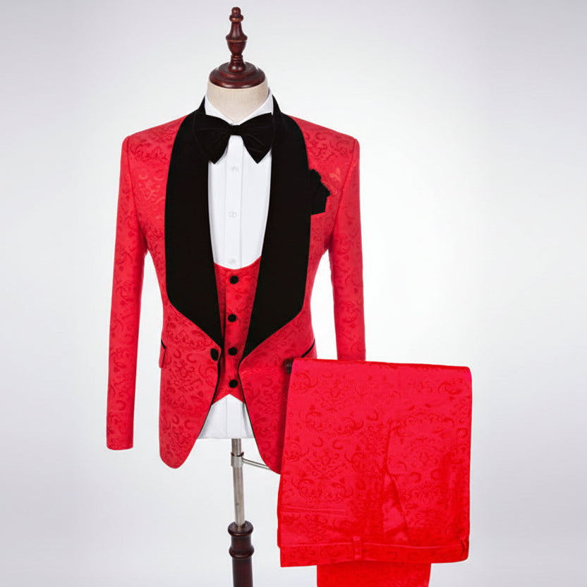 Red Statement Tuxedo — For Weddings & Special Events