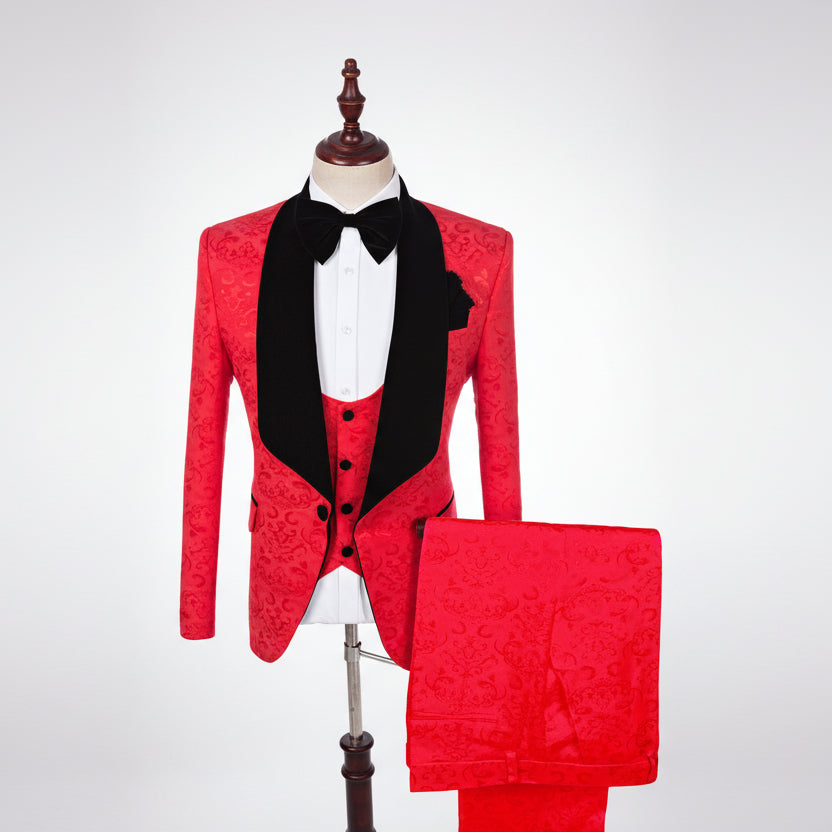 Red Statement Tuxedo — For Weddings & Special Events