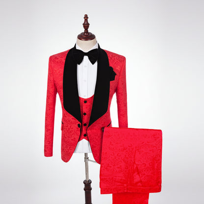 Red Statement Tuxedo — For Weddings & Special Events