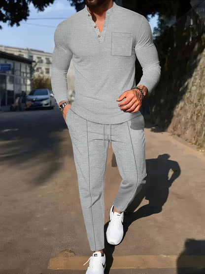 Cream Knit Two-Piece Set — For Smart Casual & City Wear