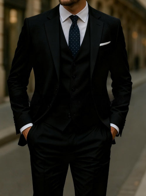 Burgundy Executive Three-Piece Suit — For Business & City Wear