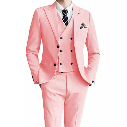 Champagne Executive Three-Piece Suit — For Business & Formal