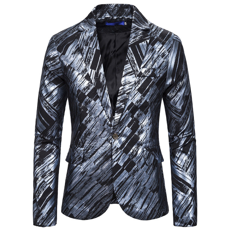 Printed Single-Breasted Suit — For Stylish Event Wear