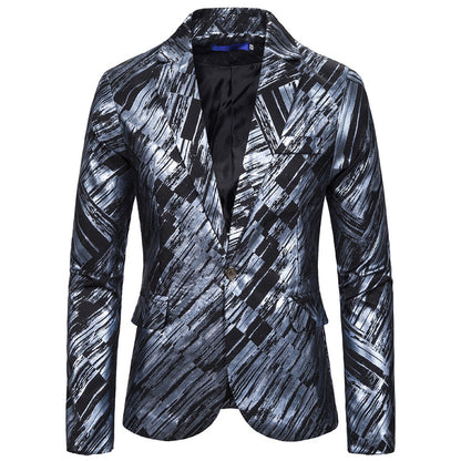 Printed Single-Breasted Suit — For Stylish Event Wear