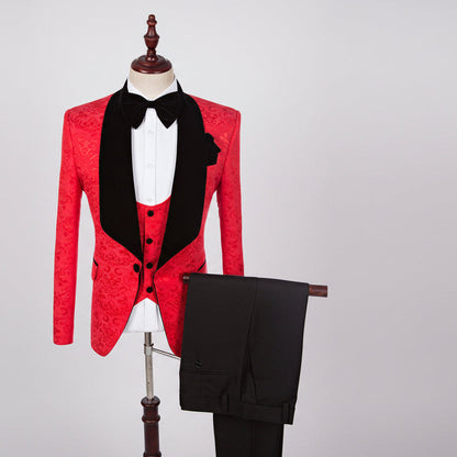 Red Statement Tuxedo — For Weddings & Special Events